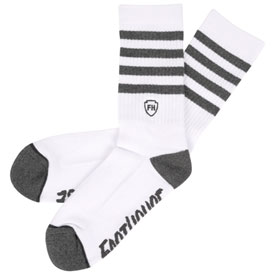 FastHouse Striped Crew Socks Size 9-13 (3 Pack) Black/White