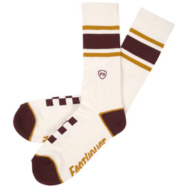 FastHouse Venice Crew Socks Size 10-13 Cream/Burgundy