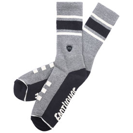 FastHouse Venice Crew Socks Size 10-13 Heather Grey/Black