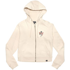 FastHouse Women's Garden Party Zip-Up Hooded Sweatshirt Large Chalk