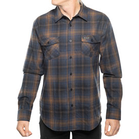FastHouse Saturday Night Special Long Sleeve Flannel Large Navy/Brown