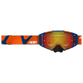 509 Sinister MX6 Fuzion Flow Goggles  Orange Navy Hextant Frame/Fire Mirror Light Rose HCS Lens