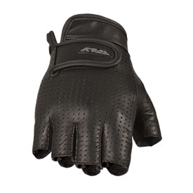 Fly Street Half 'n Half Perforated Leather Fingerless Gloves