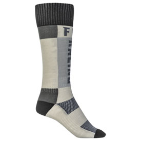 Fly Racing Youth Thick MX Socks Size 1-7 Grey/Black
