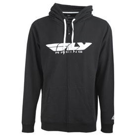 Fly Racing Corporate Zip-Up Hooded Sweatshirt Medium Black