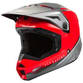 Fly Racing Youth Kinetic Vision Helmet Medium Red/Grey