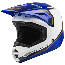Fly Racing Youth Kinetic Vision Helmet Medium White/Blue