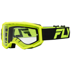 Fly Racing Focus Goggle  Black-Hi-vis Frame/Clear Lens