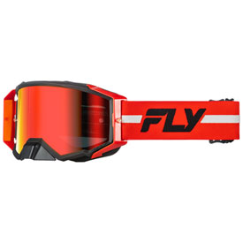 Fly Racing Zone Pro Goggle  Red-Black-Grey Frame/Red Mirror Smoke Lens