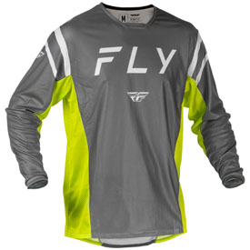 Fly Racing Kinetic Mesh Center Jersey Medium Grey/White/Hi-Vis