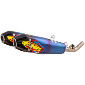FMF Factory-4.1 RCT Dual Anodized Titanium Silencers with Carbon End Cap