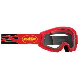 FMF PowerCore Goggle  Flame Red Frame/Clear Lens