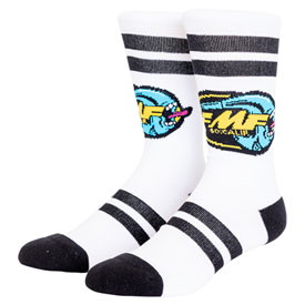 FMF Screaming Socks Size 10-13 White