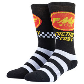 FMF Factory Fast Socks Size 10-13 Black
