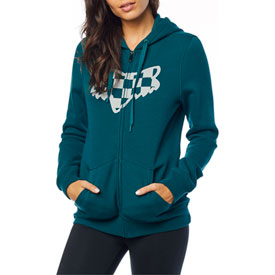 Fox Racing Women's Check Head Zip-Up Hooded Sweatshirt