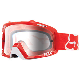 Fox Racing Air Defence Goggle  Red Frame/Clear Lens