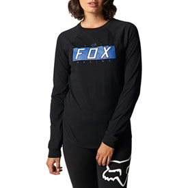 Fox Racing Womens Winning Long Sleeve Shirt Black Small