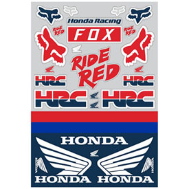 Fox Racing Honda Track Pack Sticker Sheet 2022