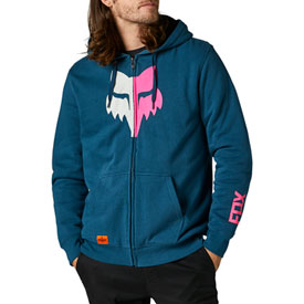 Fox Racing Peril Sasquatch Zip-Up Hooded Sweatshirt Large Dark Indigo