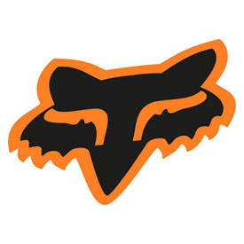Fox Racing Foxhead Sticker 7" Black/Orange