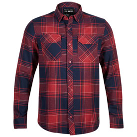 Fox Racing Traildust Flannel Shirt Medium Scarlet