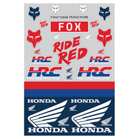 Fox Racing Honda Track Pack Sticker Sheet  Multi