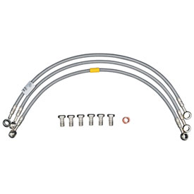 GBrakes Front Steel Braided Brake Line