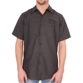 Hot Leathers Brass Knuckles Mechanic's Button Up Shirt