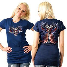 Hot Leathers Women's Angel Wings T-Shirt