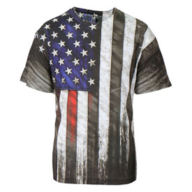 Hot Leathers American Flag Heart Beat T-Shirt