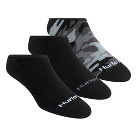 Hurley Non-Terry No Show Socks - 3 Pack