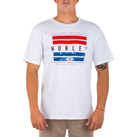 Hurley USA Bars T-Shirt Small White