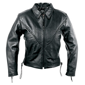 Interstate Leather Crop Ladies Leather Motorcycle Jacket | Riding Gear ...