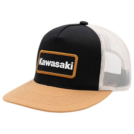 Kawasaki Adventure Snapback Hat  Black/Tan