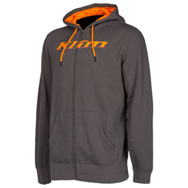 Klim Shadow Zip-Up Hooded Sweatshirt Medium Asphalt/Strike Orange
