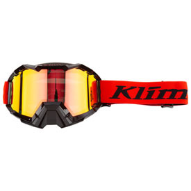 Klim Viper Snow Goggle  Emblem Fiery Red-Black Frame/Smoke Red Mirror Lens