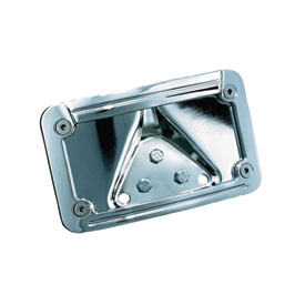 Kuryakyn L.E.D. Curved Laydown License Plate Mount With Frame