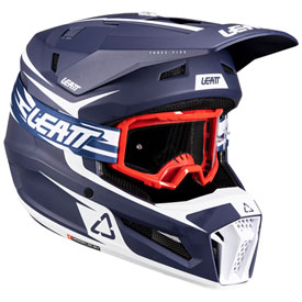 Leatt Moto 3.5 V26 Helmet with 3.5 Vizion Goggle XX-Large Blue