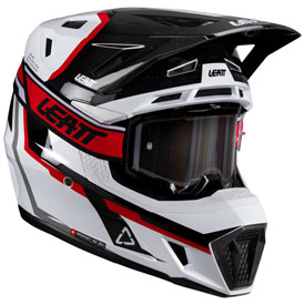 Leatt Moto 7.5 V26 Helmet with 4.5 Velocity Goggle XX-Large White/Red