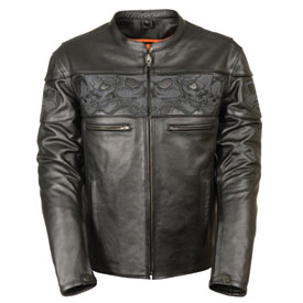Milwaukee Leather Crossover Reflective Leather Motorcycle Jacket