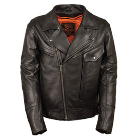 Milwaukee Leather Side Set Belt Utility Pocket Leather Motorcycle Jacket