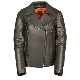 Milwaukee Leather Women's Rivited Classic Leather Jacket