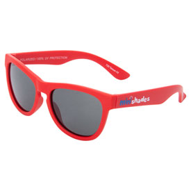 Minishades Youth Classic Sunglasses - Ages 3-7+ Red Hot Frame/Grey Polarized Lens