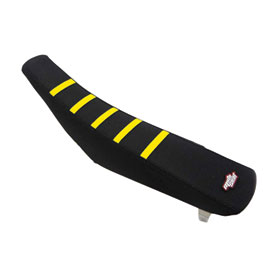 Motoseat Ribbed Traction Seat Cover  Black/Black/Yellow