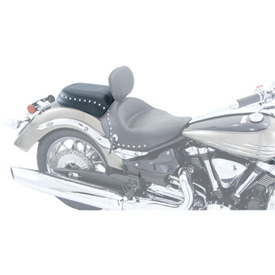 Mustang Solo Seat, Wide Rear Motorcycle Seat - Studded