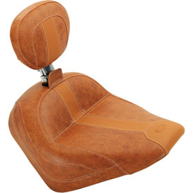 Mustang Vintage Solo Motorcycle Seat with Driver Backrest