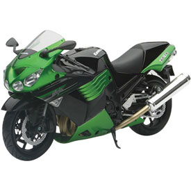 New Ray Die-Cast Kawasaki ZX14 Motorcycle Toy Replica 1:12 Scale Green