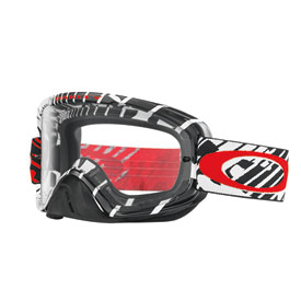 Oakley O2 MX Goggle  Skull Rushmore Red-Black Frame/Clear Lens