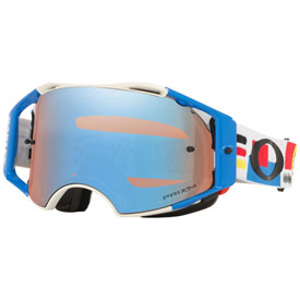 Oakley Airbrake MTB Goggle  TLD Drop In White Frame/Prizm Sapphire Lens