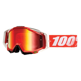 100% Racecraft Goggle  Fire Red Frame/Red Mirror Lens